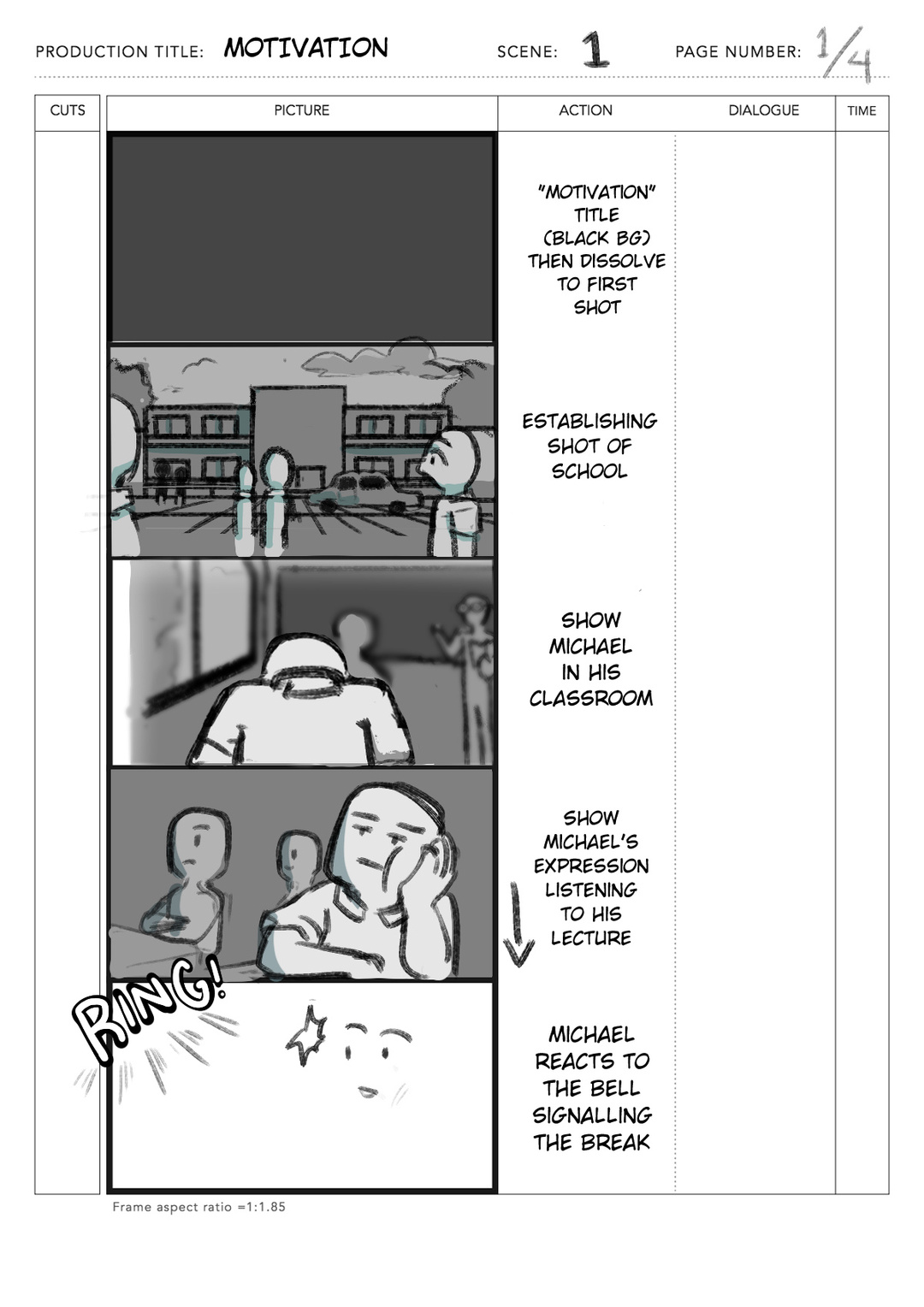 "Motivated" scene 1: classroom